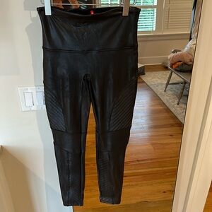 Spanx moto leggings.